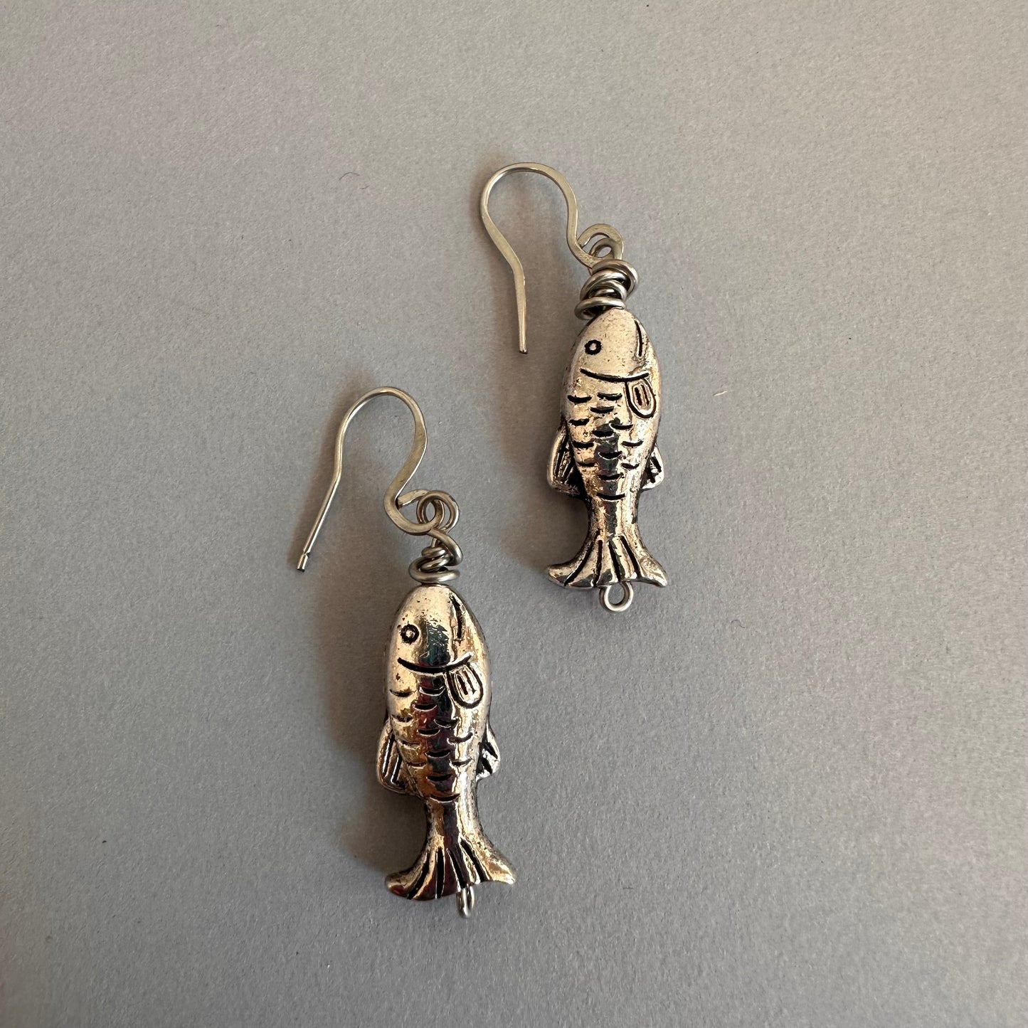 Silver Fish Earrings