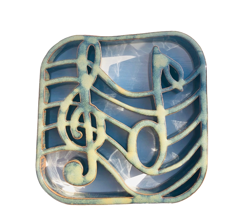 Music Trivet in Navy