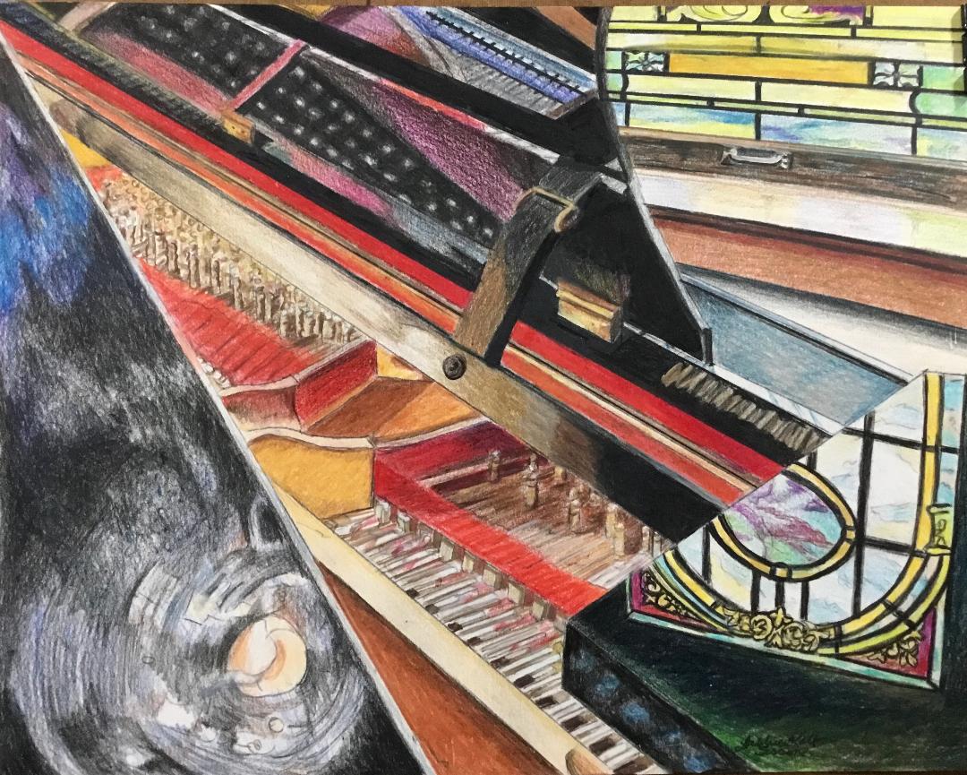 Reflections Outside a Baby Grand