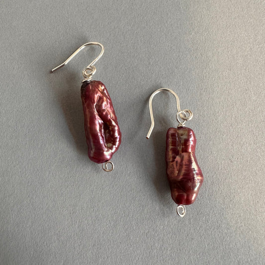 Biwa Pearl Earrings