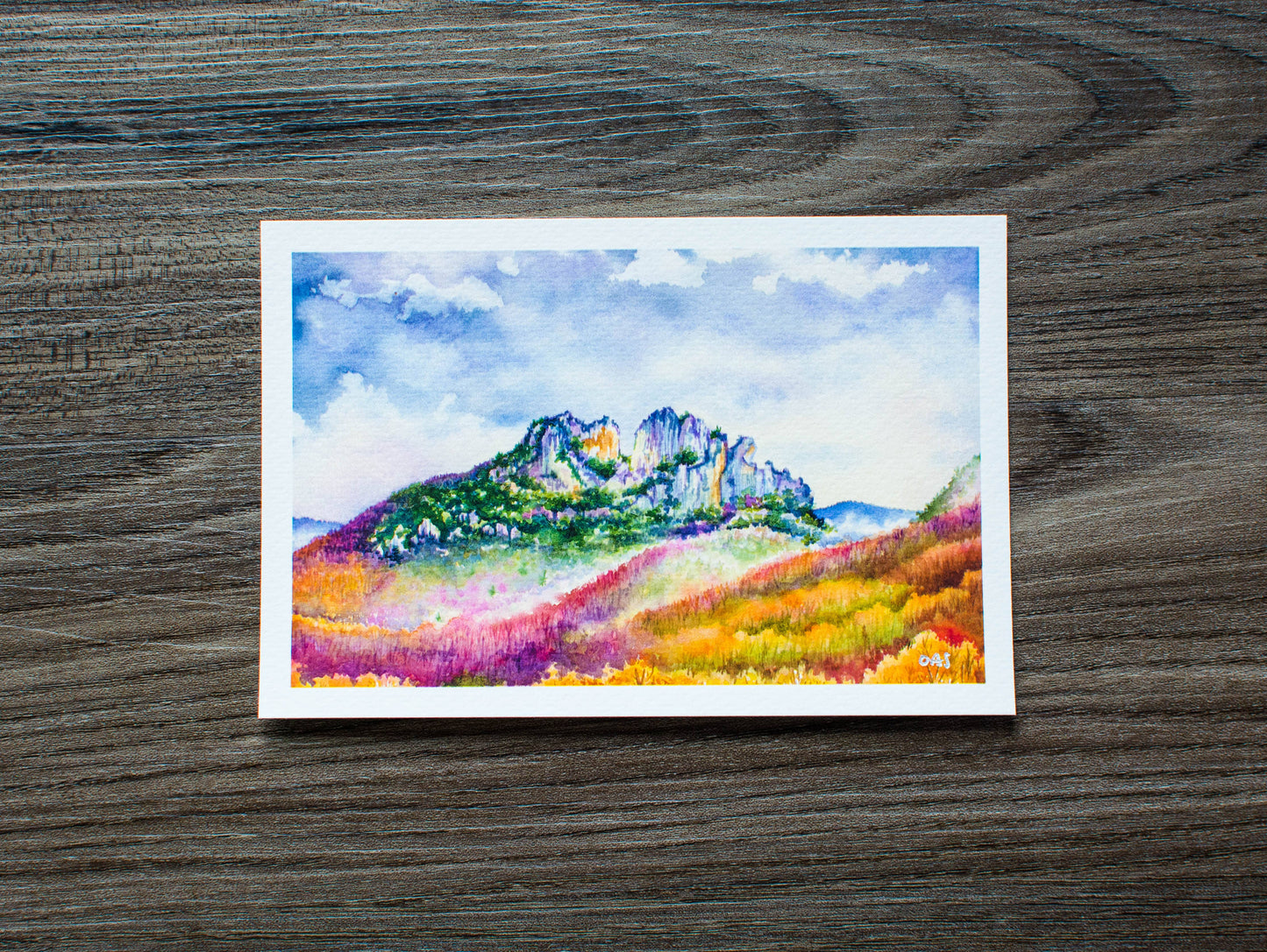Seneca Rocks Autumn Fog Print: 10" x 8"