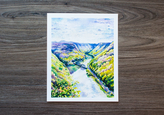 Hawks Nest State Park Overlook Print: 10" x 8"