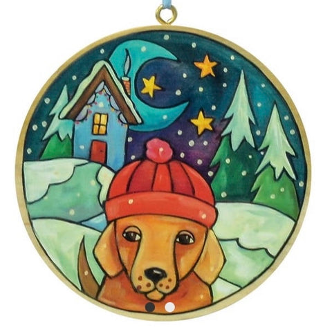 Bundle Up Pup Ornament