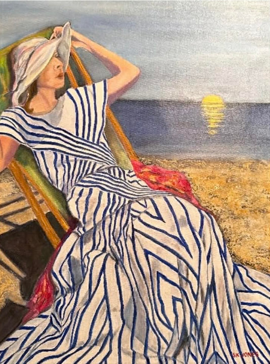 Draped in Dusk and Ocean Hues