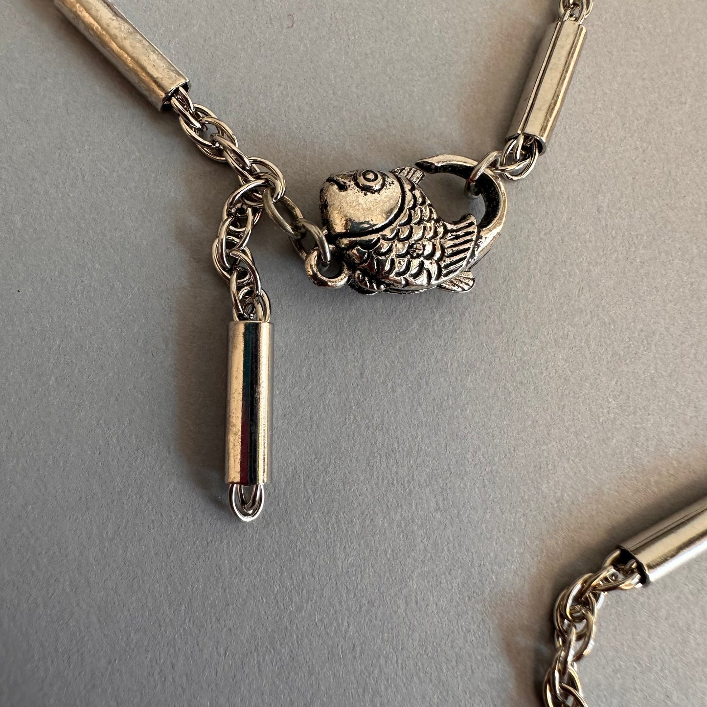Silver Fish Pendant Necklace