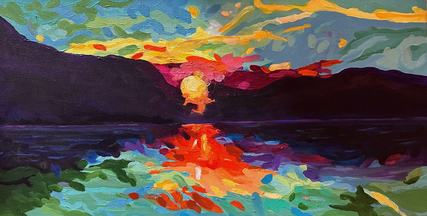 Sunset Over the Mountains
