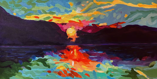 Sunset Over the Mountains