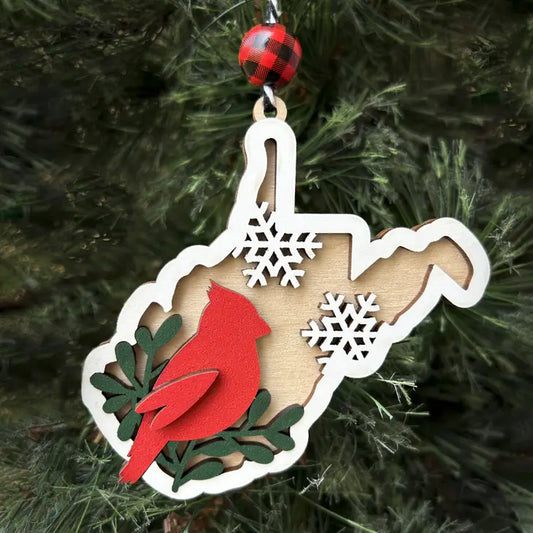 Cardinal in WV Ornament