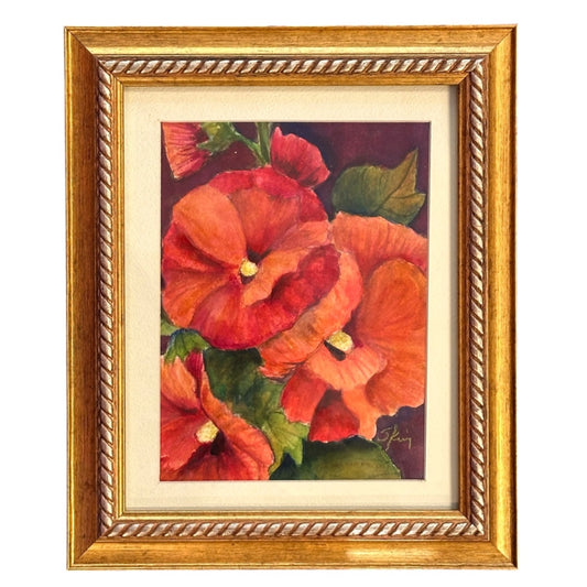 Coral Hollyhocks