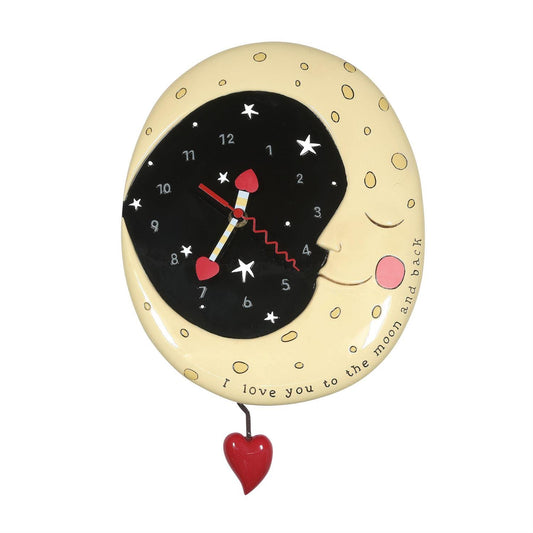 Moon and Back Pendulum Clock