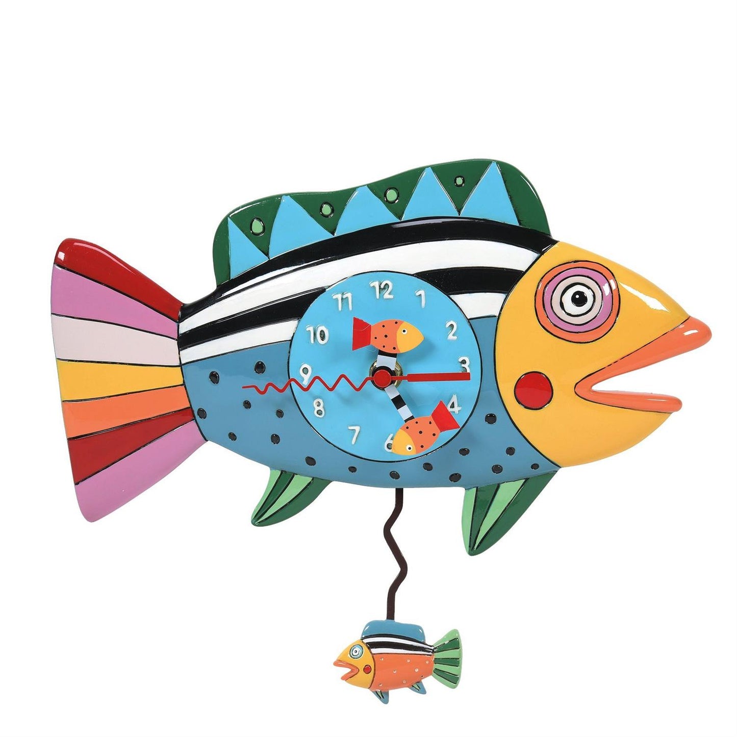 Rainbow Fish Pendulum Clock