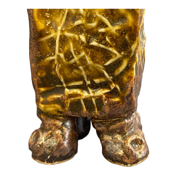 Gold Squared Footed Vase