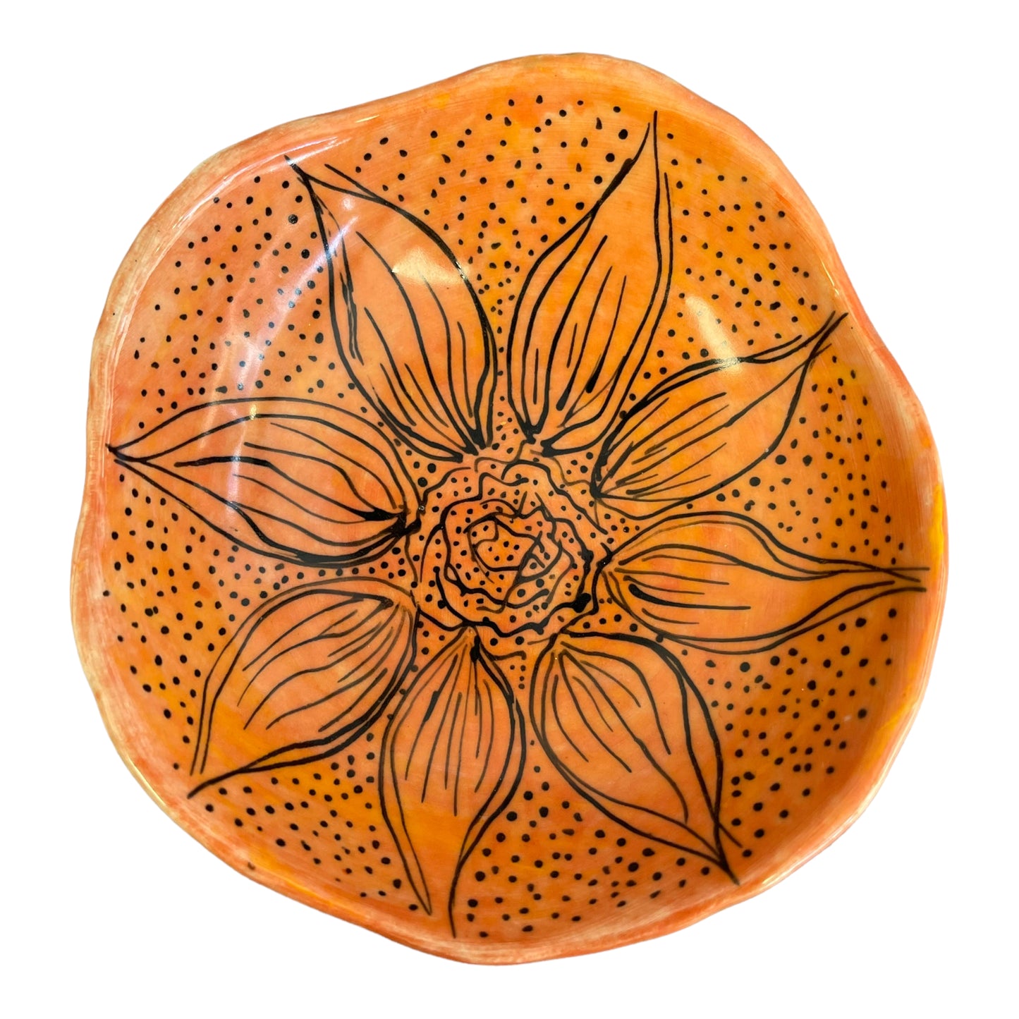 Orange Flower Dish