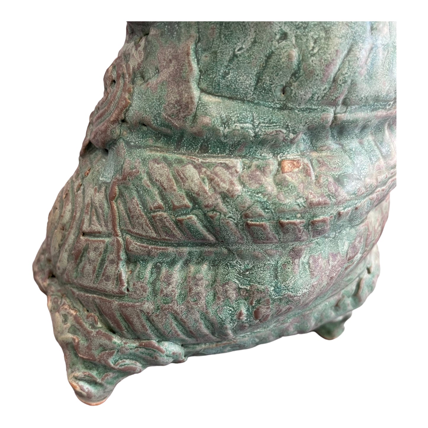 Turquoise Basket w/ Copper Handle