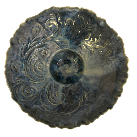 Blues Wide Carved Rim bowl