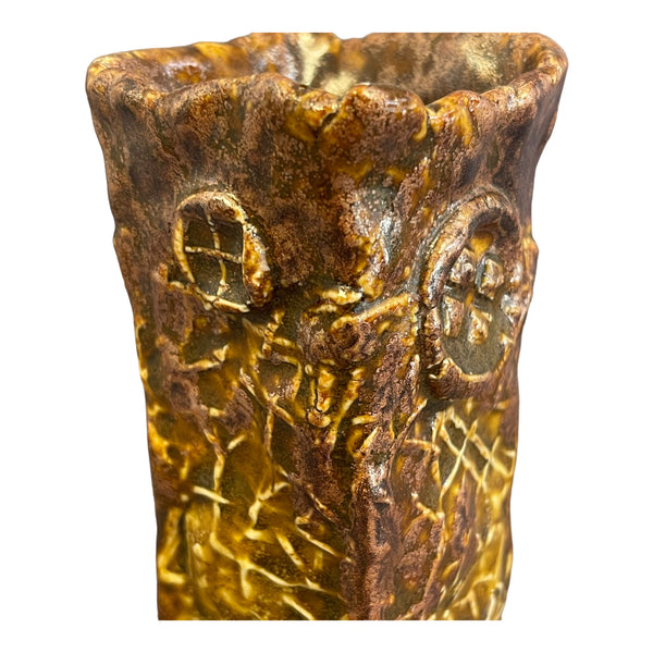 Gold Squared Footed Vase