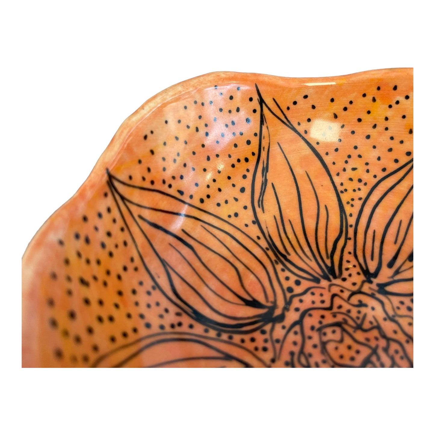 Orange Flower Dish