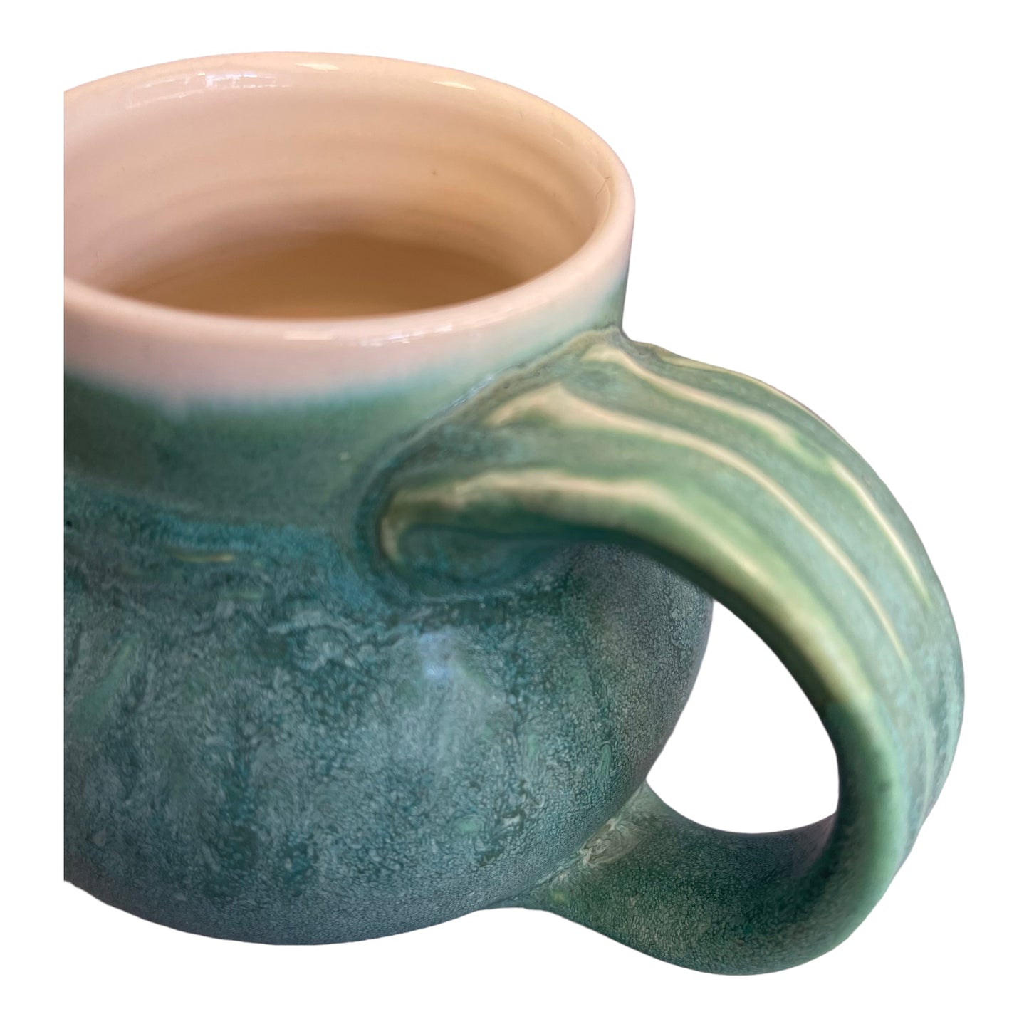 Turquoise & White Mug