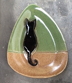 Black Cat Spoon Rest