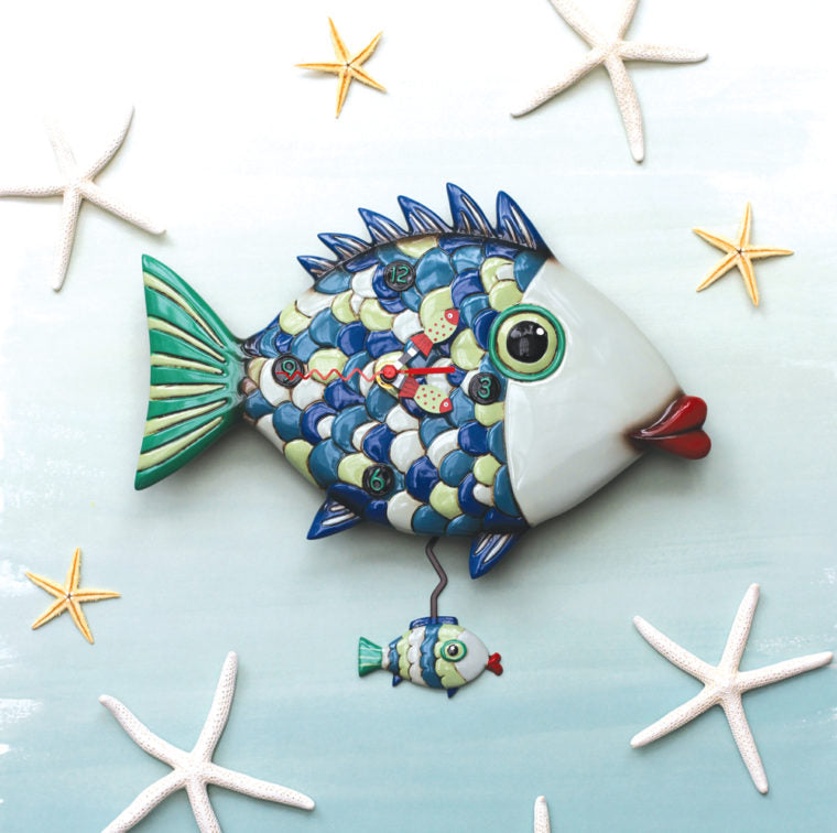 FIshy Lips Pendulum Clock