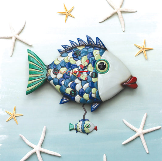 FIshy Lips Pendulum Clock