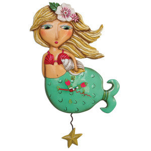 Shelley Mermaid Pendulum Clock