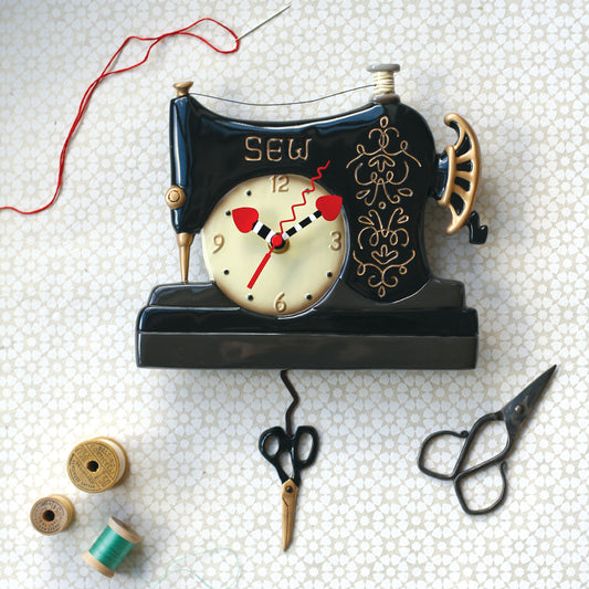 Vintage Stitch Pendulum Clock