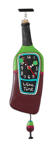 Corked Wine Time Pendulum Clock